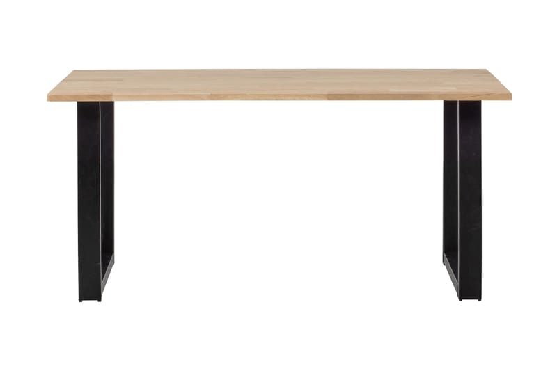 Tablo Spisebord U-Formede Ben 180 cm Ubehandlet - Eik/Svart - Spisebord & kjøkkenbord