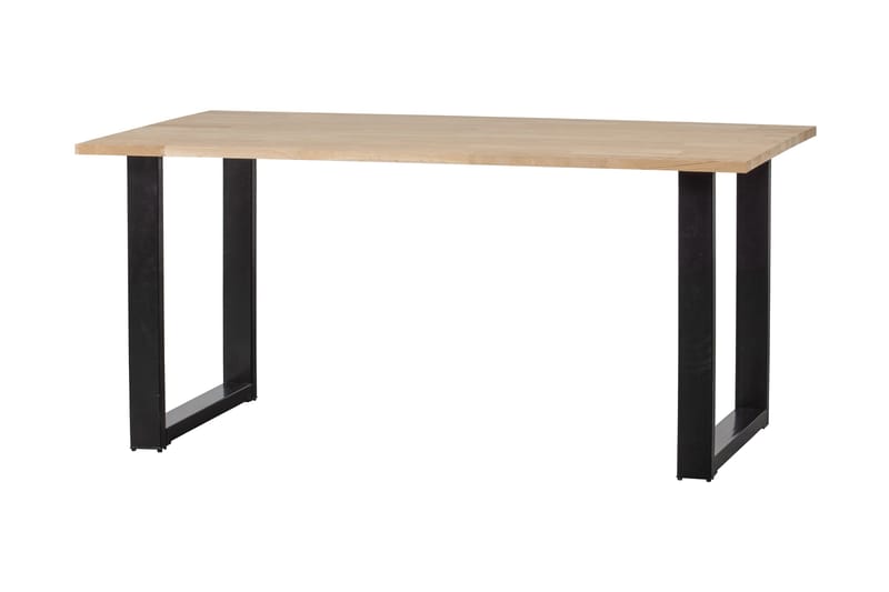 Tablo Spisebord U-Formede Ben 180 cm Ubehandlet - Eik/Svart - Spisebord & kjøkkenbord