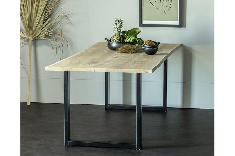 Tablo Spisebord U-Formede Ben 199 cm - Eik/Svart - Møbler - Bord - Spisebord & kjøkkenbord