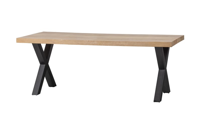 Tablo Spisebord X-Formede Ben 180 cm - Natur/Svart - Møbler - Bord - Spisebord & kjøkkenbord