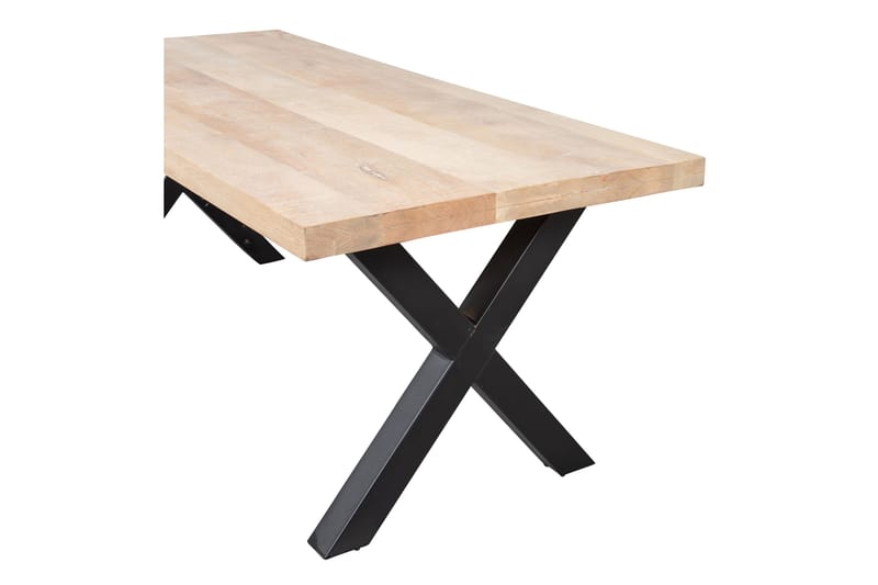 Tablo Spisebord X-Formede Ben 180 cm - Natur/Svart - Spisebord & kjøkkenbord