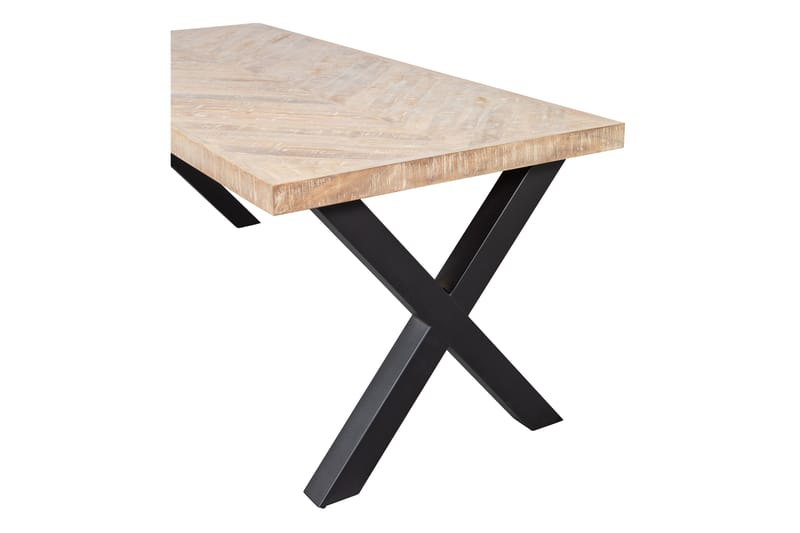 Tablo Spisebord X-Formede Ben 180 cm - Spetskypert/Natur/Svart - Møbler - Bord - Spisebord & kjøkkenbord