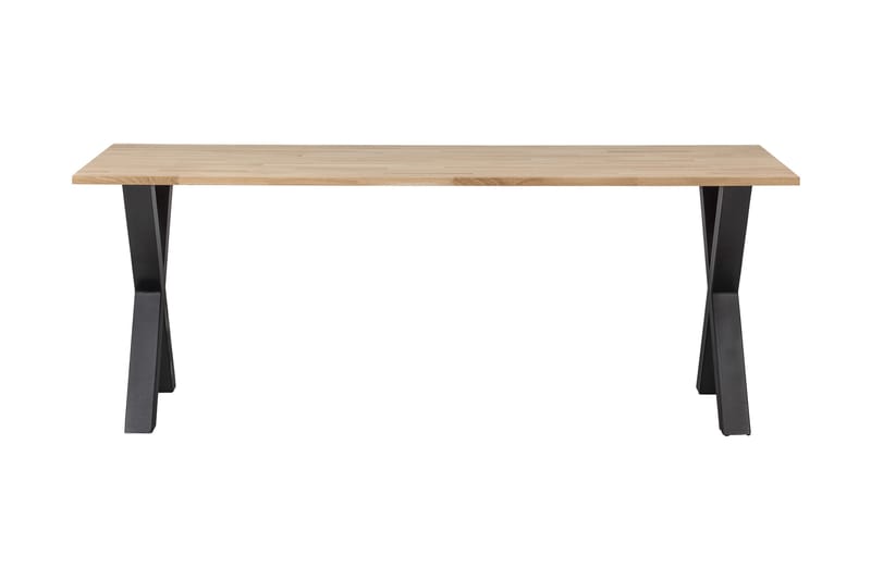 Tablo Spisebord X-Formede Ben 200 cm - Eik/Svart - Spisebord & kjøkkenbord