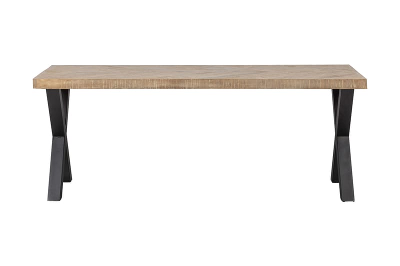 Tablo Spisebord X-Formede Ben 200 cm - Spetskypert/Natur/Svart - Møbler - Bord - Spisebord & kjøkkenbord