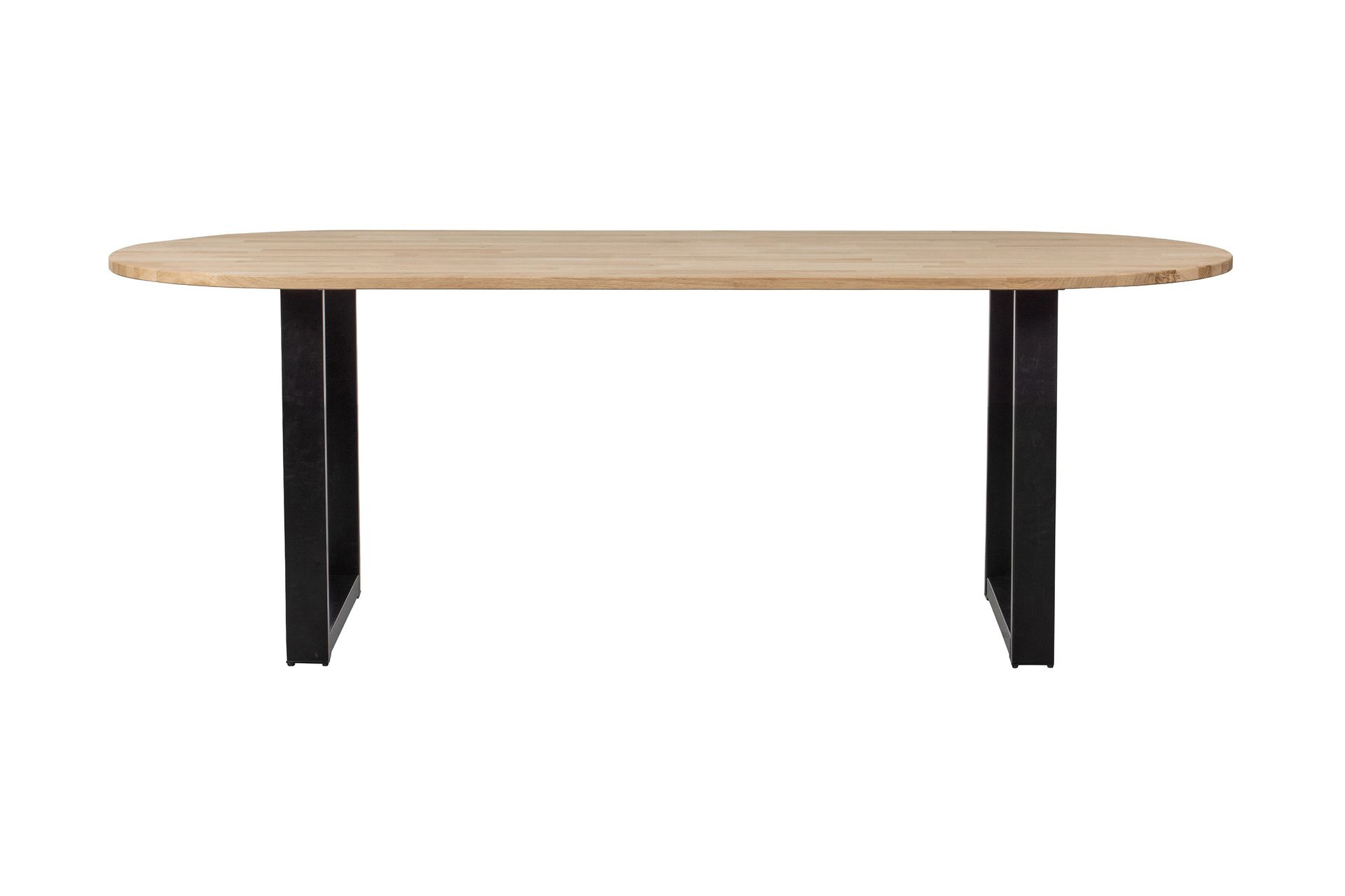 Tablo Spisebord X-Formede Ben 220 cm Ovalt - Eik/Svart - Møbler - Bord - Spisebord & kjøkkenbord