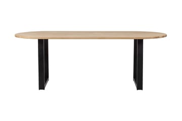 Tablo Spisebord X-Formede Ben 220 cm Ovalt - Eik/Svart - Møbler - Bord - Spisebord & kjøkkenbord