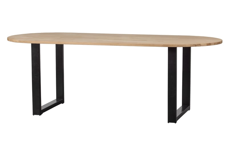 Tablo Spisebord X-Formede Ben 220 cm Ovalt - Eik/Svart - Møbler - Bord - Spisebord & kjøkkenbord