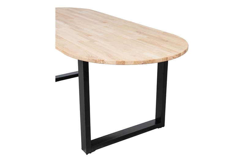 Tablo Spisebord X-Formede Ben 220 cm Ovalt - Eik/Svart - Spisebord & kjøkkenbord