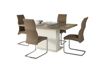 Talebi Spisebord 90 cm - Brun / Hvit - Møbler - Bord - Spisebord & kjøkkenbord