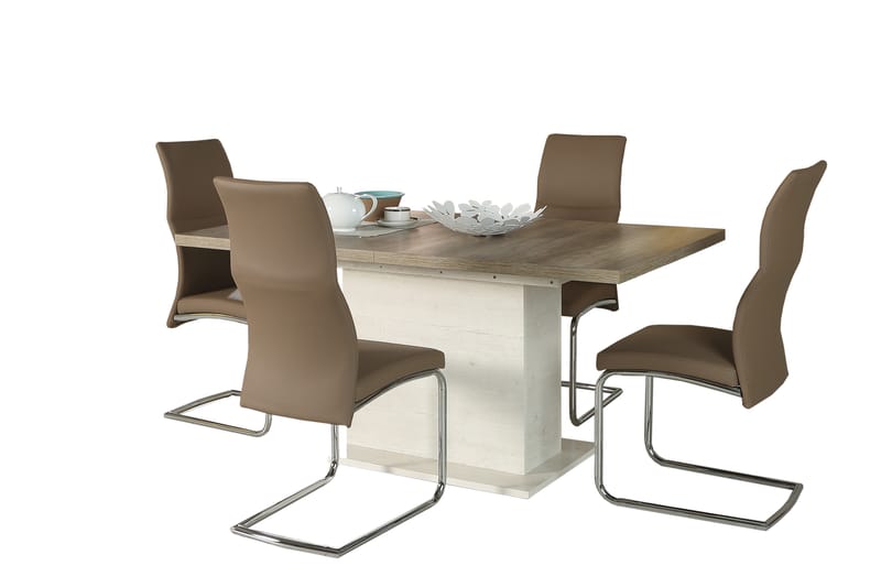 Talebi Spisebord 90 cm - Brun / Hvit - Møbler - Bord - Spisebord & kjøkkenbord