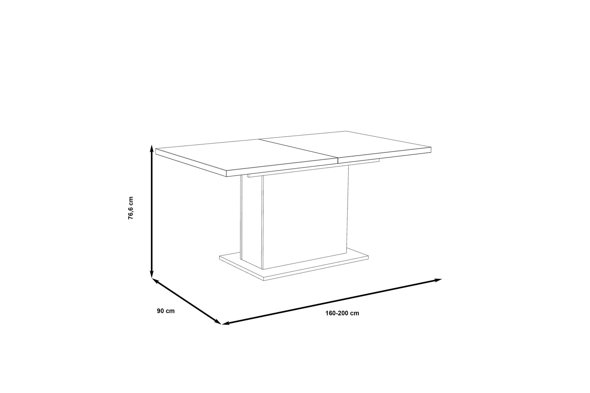 Talebi Spisebord 90 cm - Brun / Hvit - Møbler - Bord - Spisebord & kjøkkenbord
