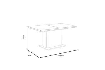Talebi Spisebord 90 cm - Brun / Hvit - Møbler - Bord - Spisebord & kjøkkenbord