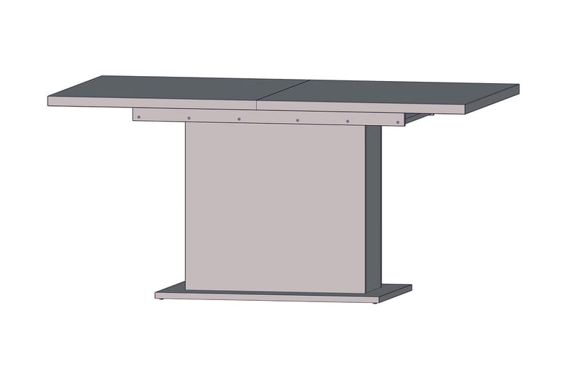 Talebi Spisebord 90 cm - Brun / Hvit - Spisebord & kjøkkenbord