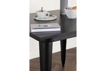 Tempe Lite Kvadratisk Spisebord 80 cm med Metalllook - Svart - Møbler - Bord - Spisebord & kjøkkenbord