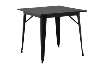 Tempe Lite Kvadratisk Spisebord 80 cm med Metalllook - Svart - Møbler - Bord - Spisebord & kjøkkenbord