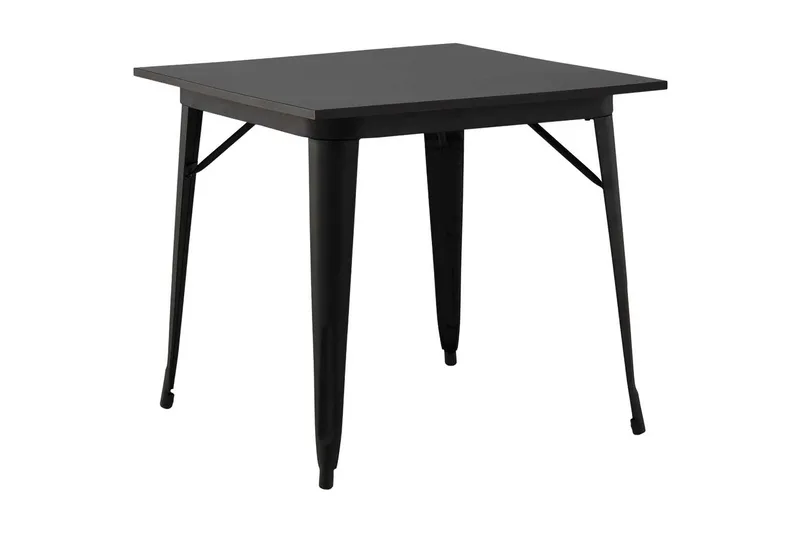 Tempe Lite Kvadratisk Spisebord 80 cm med Metalllook - Svart - Møbler - Bord - Spisebord & kjøkkenbord