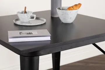 Tempe Lite Kvadratisk Spisebord 80 cm med Metalllook - Svart - Møbler - Bord - Spisebord & kjøkkenbord