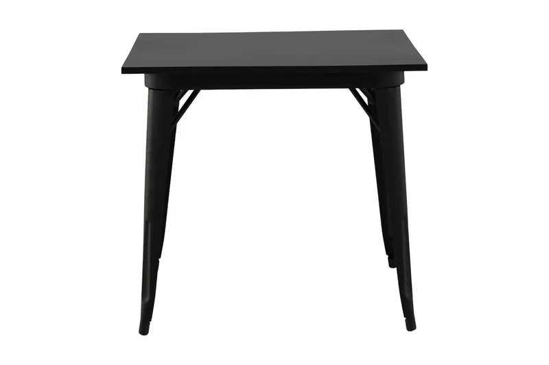 Tempe Lite Kvadratisk Spisebord 80 cm med Metalllook, Svart