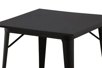 Tempe Lite Kvadratisk Spisebord 80 cm med Metalllook - Svart - Møbler - Bord - Spisebord & kjøkkenbord