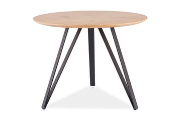 Thaleia Spisebord 100 cm Rundt - Eik/Mattsvart - Møbler - Bord - Spisebord & kjøkkenbord