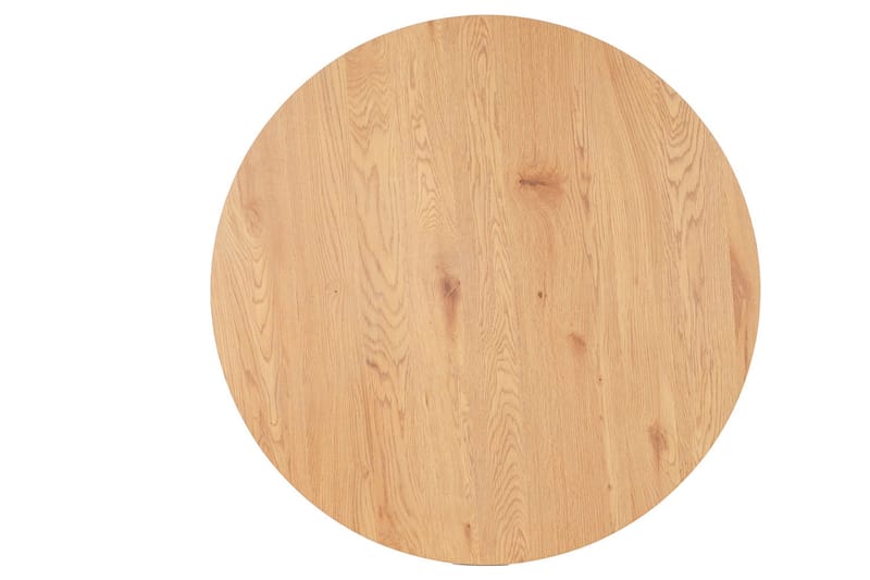 Thaleia Spisebord 100 cm Rundt - Eik/Mattsvart - Spisebord & kjøkkenbord