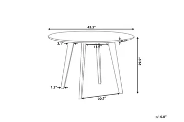 Trayson Spisebord 110 cm - Grå - Møbler - Bord - Spisebord & kjøkkenbord