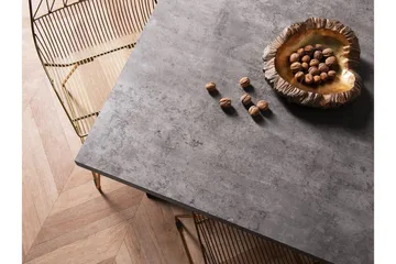 Trimboli Rektangulært Spisebord 160 cm i Tre og Metall med Betonglook - Grå - Møbler - Bord - Spisebord & kjøkkenbord