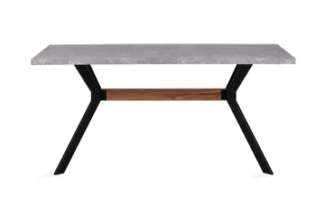 Trimboli Rektangulært Spisebord 160 cm i Tre og Metall med Betonglook - Grå - Møbler - Bord - Spisebord & kjøkkenbord