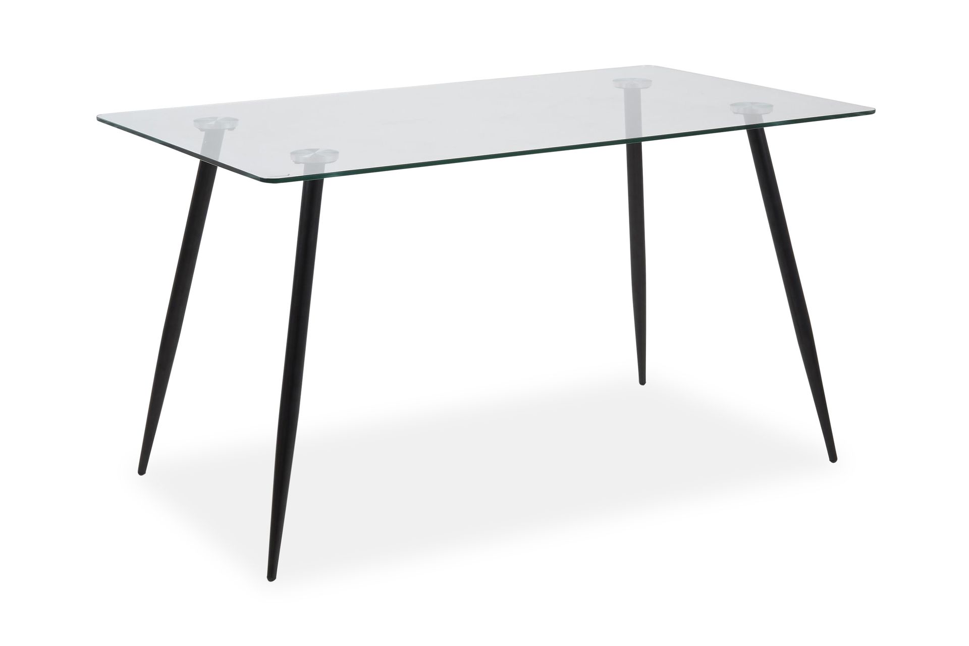 Tyrone Spisebord 140 cm - Glass/Svart - Møbler - Bord - Spisebord & kjøkkenbord