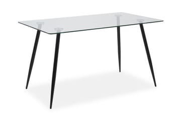 Tyrone Spisebord 140 cm - Glass/Svart - Møbler - Bord - Spisebord & kjøkkenbord