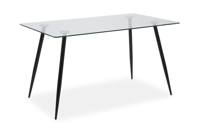 Tyrone Spisebord 140 cm - Glass/Svart - Spisebord & kjøkkenbord