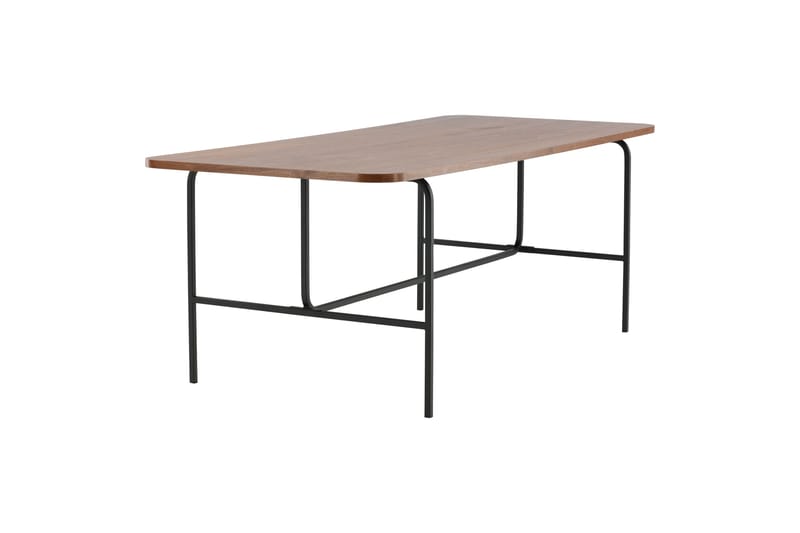 Uno Spisebord 200 cm - Valnødsbrun/Sort - Møbler - Bord - Spisebord & kjøkkenbord