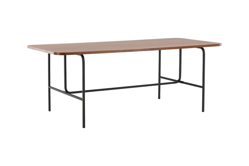 Uno Spisebord 200 cm - Valnødsbrun/Sort - Møbler - Bord - Spisebord & kjøkkenbord