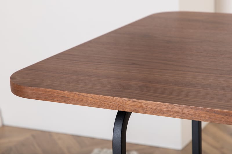 Uno Spisebord 200 cm - Valnødsbrun/Sort - Møbler - Bord - Spisebord & kjøkkenbord