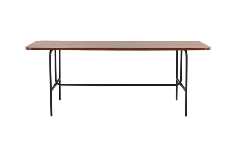 Uno Spisebord 200 cm - Valnødsbrun/Sort - Møbler - Bord - Spisebord & kjøkkenbord