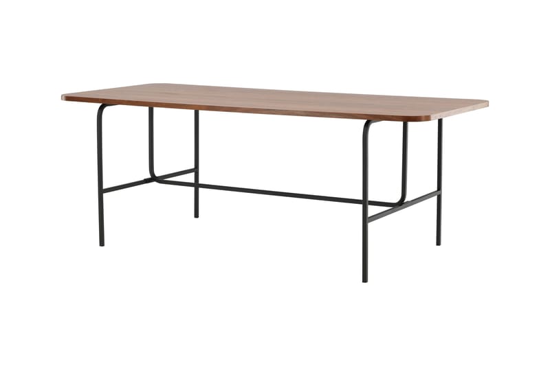 Uno Spisebord 200 cm - Valnødsbrun/Sort - Møbler - Bord - Spisebord & kjøkkenbord