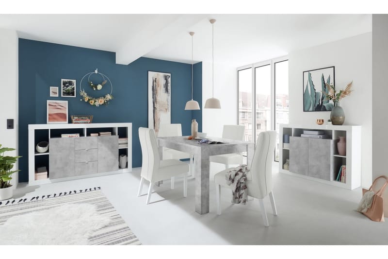 Urbino Forlengningsbart Spisebord 137 cm - Grå - Spisebord & kjøkkenbord