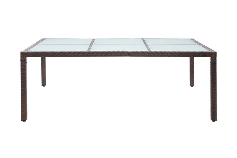 Utendørs spisebord brun 200x150x74 cm polyrotting - Spisebord & kjøkkenbord