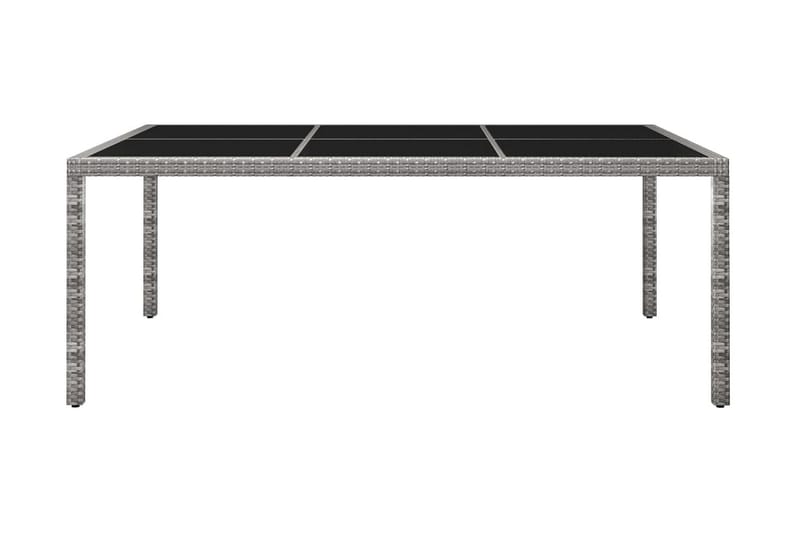 Utendørs spisebord grå 200x150x74 cm polyrotting - Spisebord & kjøkkenbord