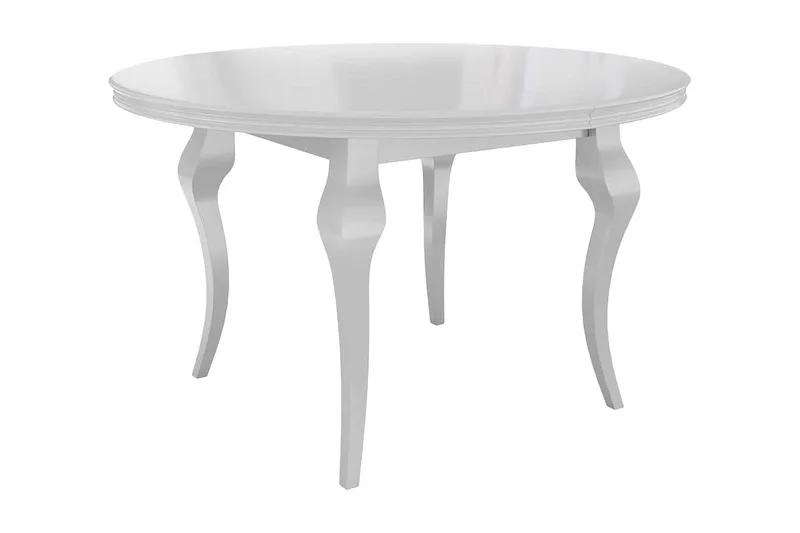 Utvidbart Oval Spisebord 120 cm i Malt Tre - Hvit - Møbler - Bord - Spisebord & kjøkkenbord