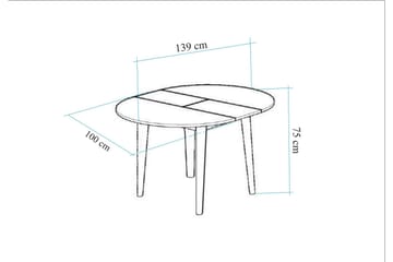 Valsot Rundt Lite Spisebord 100 cm - Valnøtt / Tre - Møbler - Bord - Spisebord & kjøkkenbord