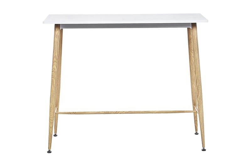 Vechas Spisebord 90 cm, Hvit/Lyst tre