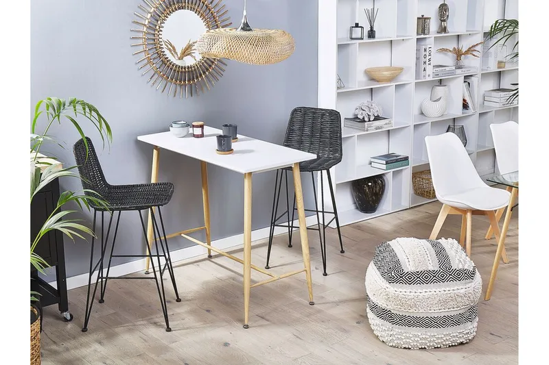 Vechas Spisebord 90 cm - Hvit/Lyst tre - Møbler - Bord - Spisebord & kjøkkenbord