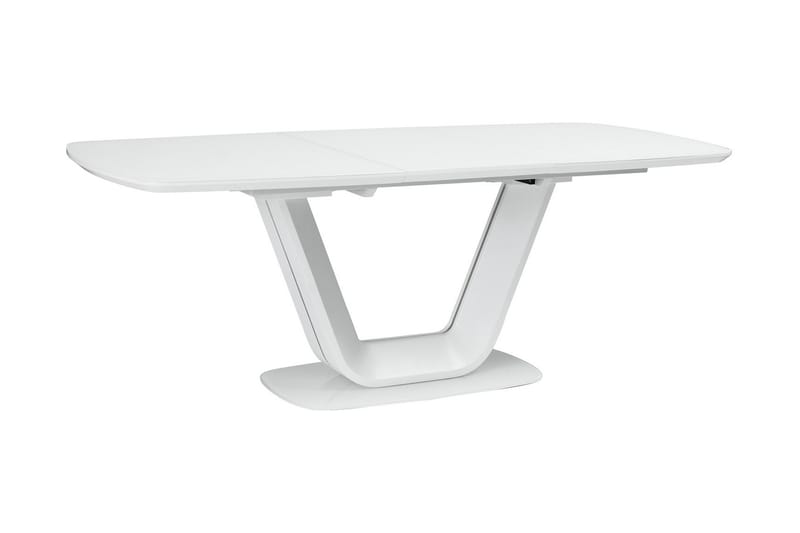 Ventera Forlengningsbart Spisebord 140 cm - Glass/Hvit - Spisebord & kjøkkenbord