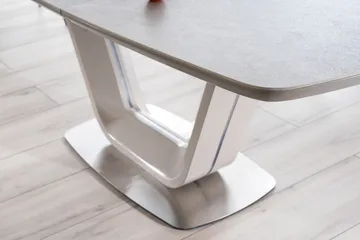 Ventera Forlengningsbart Spisebord 160 cm - Keramikk/Grå - Møbler - Bord - Spisebord & kjøkkenbord