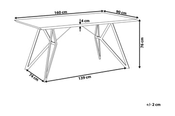 Verd Spisebord 160x90 cm - Grå - Møbler - Bord - Spisebord & kjøkkenbord