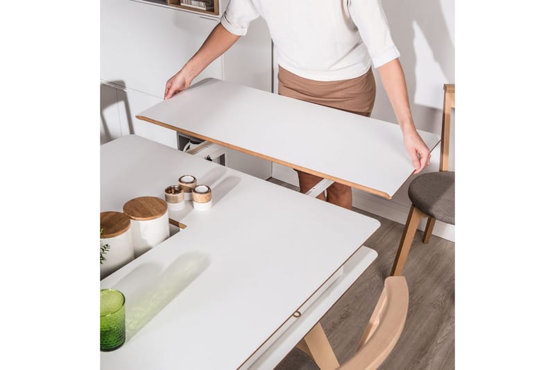 VOX 4You Stort Rektangulært Spisebord 219 cm i Tre - Hvit - Møbler - Bord - Spisebord & kjøkkenbord