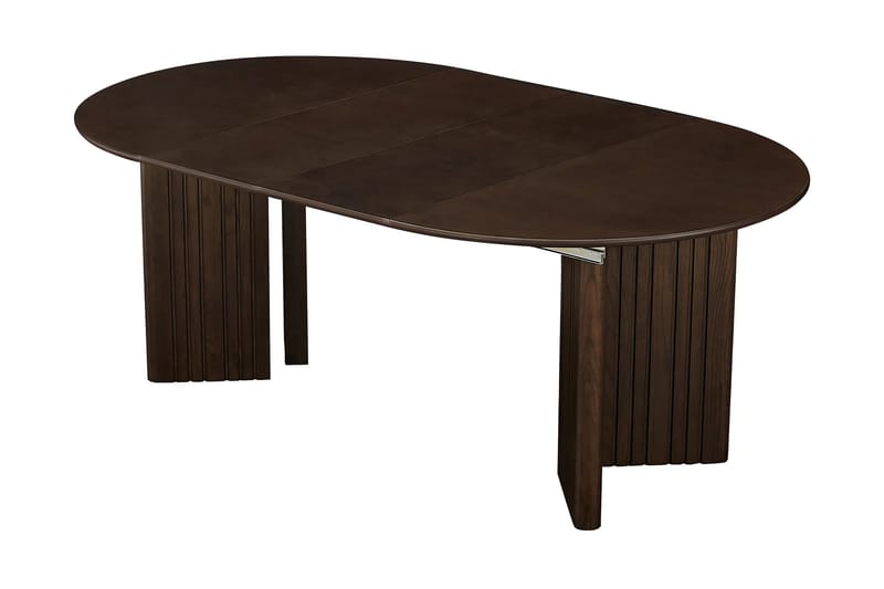Vrajolli Forlengningsbart Rundt Spisebord 120/200 cm - Brun - Møbler - Bord - Spisebord & kjøkkenbord