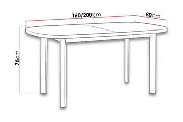Warnock Uttrekkbart Ovalt Spisebord 160 cm med Tre- og Valnøttutseende - Brun - Møbler - Bord - Spisebord & kjøkkenbord
