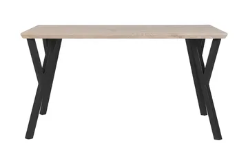 Willanna Rektangulært Spisebord 140 cm i Tre med Eik- og Metalllook - Lysebrun - Møbler - Bord - Spisebord & kjøkkenbord
